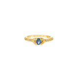 14k Yellow Gold Nature Inspired 0.23ctw MT Yogo Sapphire Women's Ring