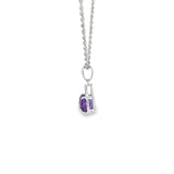 14k White Gold 1.28ctw Amethyst Solitaire Pendant