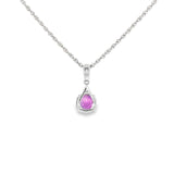 14k White Gold 1.28ctw Amethyst Solitaire Pendant