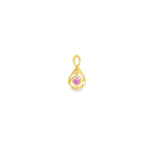 14k Yellow Gold 0.19ctw Amethyst Drop Pendant