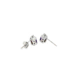 10k White Gold Vintage Inspired Amethysts Earrings