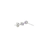 14k White Gold 0.30 ctw Stud Amethyst Earrings