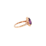 14k Rose Gold 1.53 ctw Amethyst Vintage Inspired Women's Ring