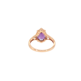 14k Rose Gold 1.53 ctw Amethyst Vintage Inspired Women's Ring