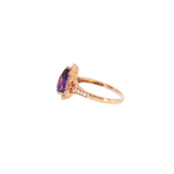 14k Rose Gold 1.53 ctw Amethyst Vintage Inspired Women's Ring