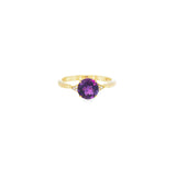 14k Yellow Gold 1.28 ctw Amethyst Vintage Inspired Women's Ring