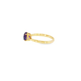 14k Yellow Gold 1.28 ctw Amethyst Vintage Inspired Women's Ring
