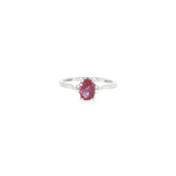 14k White Gold 1.09 ctw Lab Alexandrite Solitaire Women's Ring