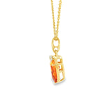 14k Yellow Gold 3.12ctw Citrine Vintage Inspired Necklace