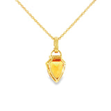 14k Yellow Gold 3.12ctw Citrine Vintage Inspired Necklace