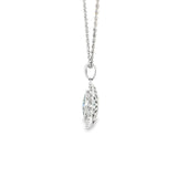 14k White Gold 1.40ctw Aquamarine Vintage Inspired Pendant