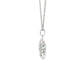 14k White Gold 1.40ctw Aquamarine Vintage Inspired Pendant