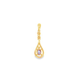 14k Yellow Gold 0.50ctw Lab Alexandrite Drop Pendant
