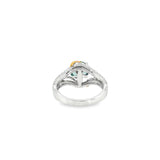 14k Two-tone 2.14 ctw Montana Sapphire Free Form Women's Ring
