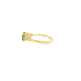 14k Yellow Gold 1.22 ctw Montana Sapphire Vintage Inspired Women's Ring