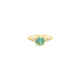 14k Yellow Gold 1.22 ctw Montana Sapphire Vintage Inspired Women's Ring