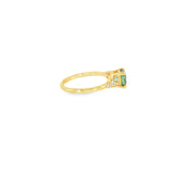14k Yellow Gold 1.22 ctw Montana Sapphire Vintage Inspired Women's Ring