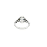 14k White Gold 1.26 ctw Montana Sapphire Halo Women's Ring