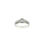14k White Gold 0.41 ctw Montana Sapphire Halo Women's Ring