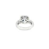 14k White Gold 3.11 ctw Montana Sapphire Halo Women's Ring
