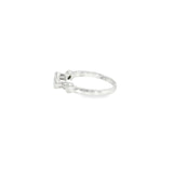 14k White Gold 0.31 ctw Montana Sapphire Geometric Women's Ring