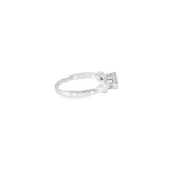 14k White Gold 0.31 ctw Montana Sapphire Geometric Women's Ring