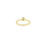 14k Yellow Gold 0.42 ctw Montana Sapphire Half Bezel Women's Ring