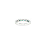 14k White Gold 1.32 ctw Montana Sapphires French Set Women's Ring