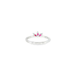 14k White Gold 0.33ctw Ruby Nature Inspired Women's Ring