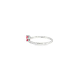 14k White Gold 0.33ctw Ruby Nature Inspired Women's Ring