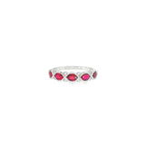 14k White Gold 1.00ctw Ruby Vintage Inspired Women's Ring