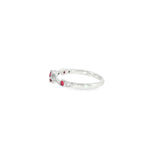 14k White Gold 0.27ctw Ruby Vintage Inspired Women's Ring