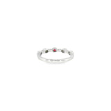 14k White Gold 0.14ctw Ruby Vintage Inspired Women's Ring