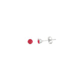 14k White Gold 0.43 ctw Stud Ruby Earrings