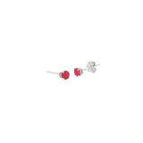 14k White Gold 0.43 ctw Stud Ruby Earrings