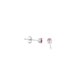 14k White Gold 0.43 ctw Stud Ruby Earrings