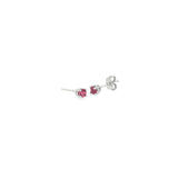 14k White Gold 0.31 ctw Stud Ruby Earrings