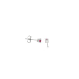 14k White Gold 0.31 ctw Stud Ruby Earrings