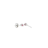14k White Gold 0.31 ctw Stud Ruby Earrings