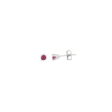 14k White Gold 0.28 ctw Stud Ruby Earrings