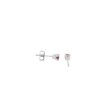 14k White Gold 0.28 ctw Stud Ruby Earrings