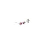 14k White Gold 0.28 ctw Stud Ruby Earrings