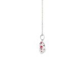 14k White Gold 0.50ctw Ruby Multi Stone Pendant