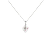 14k White Gold 0.50ctw Ruby Multi Stone Pendant
