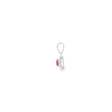 14k White Gold 0.13ctw Ruby Vintage Inspired Pendant