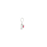 14k White Gold 0.13ctw Ruby Vintage Inspired Pendant