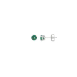 14k White Gold 0.86 ctw Stud Montana Sapphire Earrings