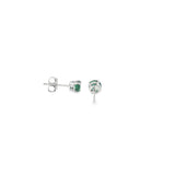14k White Gold 0.86 ctw Stud Montana Sapphire Earrings