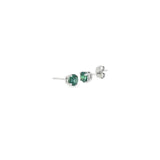14k White Gold 0.86 ctw Stud Montana Sapphire Earrings