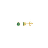 14k Yellow Gold 0.86 ctw Stud Montana Sapphire Earrings